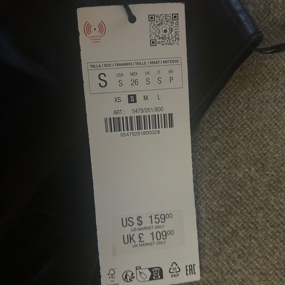 Zara Black Leather Dress - Picture 3 of 4